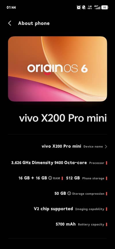 x200 Pro Mini one sim active 16gb 512Gb  non pta with box charger