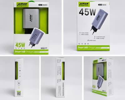 AIROX 45W Fast Charger AD-45 | Android & iPhone Supported