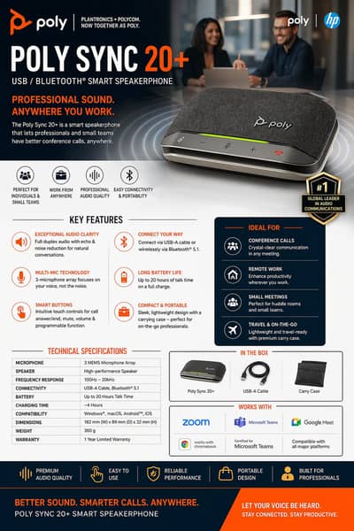 POLY Sync 20+ Speaker Phone