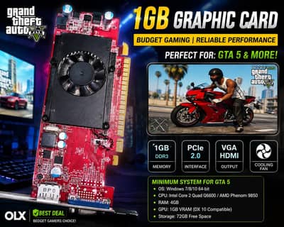 1GB Graphics Card for gta v