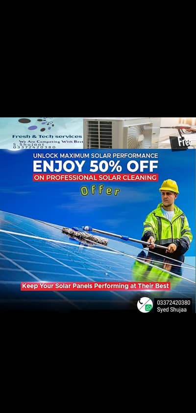 Solar panel clean services