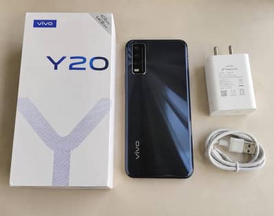  VIVO Y20 4GB 64GB BLACK --  BOX CHARGE AVAILABLE -- URGENT SALE