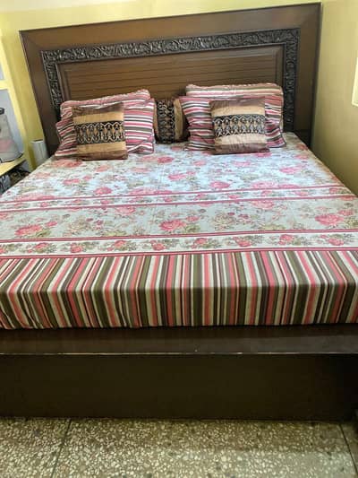 wooden bed