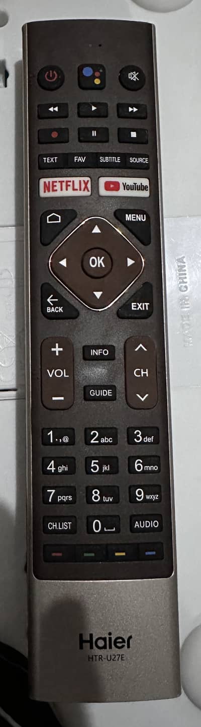 Original Haier Smart TV Voice Remote Control HTR-U27E