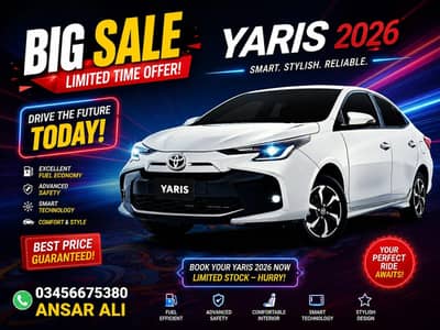 Toyota Yaris 2026 for Sale | Like New | Best Price | Ansar Ali