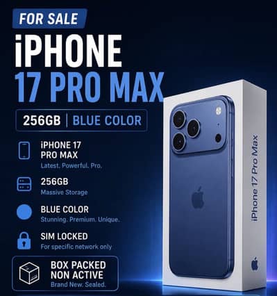 Iphone 17 pro max 256 non active sim lock