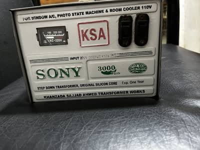 Sony 3000W Step Down Transformer / converter 220V to 110V