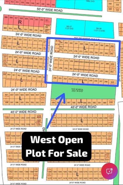 West Open Plot For Sale