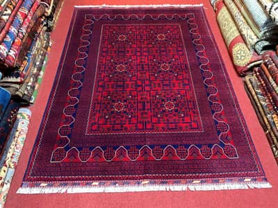 handmade New Afghan Rug | 7x5 ft | Carpets  | Homedecor