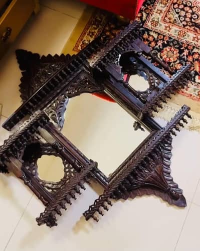 chinnot Lakri ka wall frame mirror antique