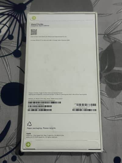 i phone 17 pro max jv non active silver color cont 03139225895