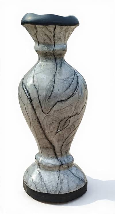 2ft handmade marble finish floor vase.
