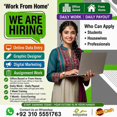 WE ARE HIRING – OFFICE & WORK FROM HOME JOBS