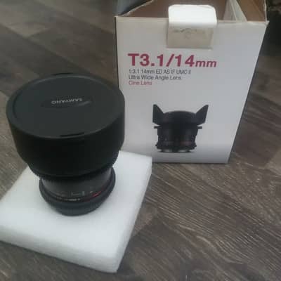 For Cannon Fish Eye Cine Lens Samyang 14mm T3.1 Ultra wide angle lens