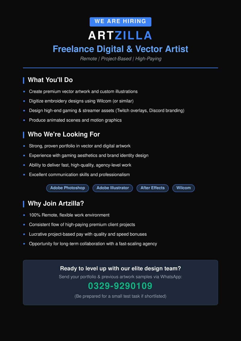 Artwork Designer Required 0