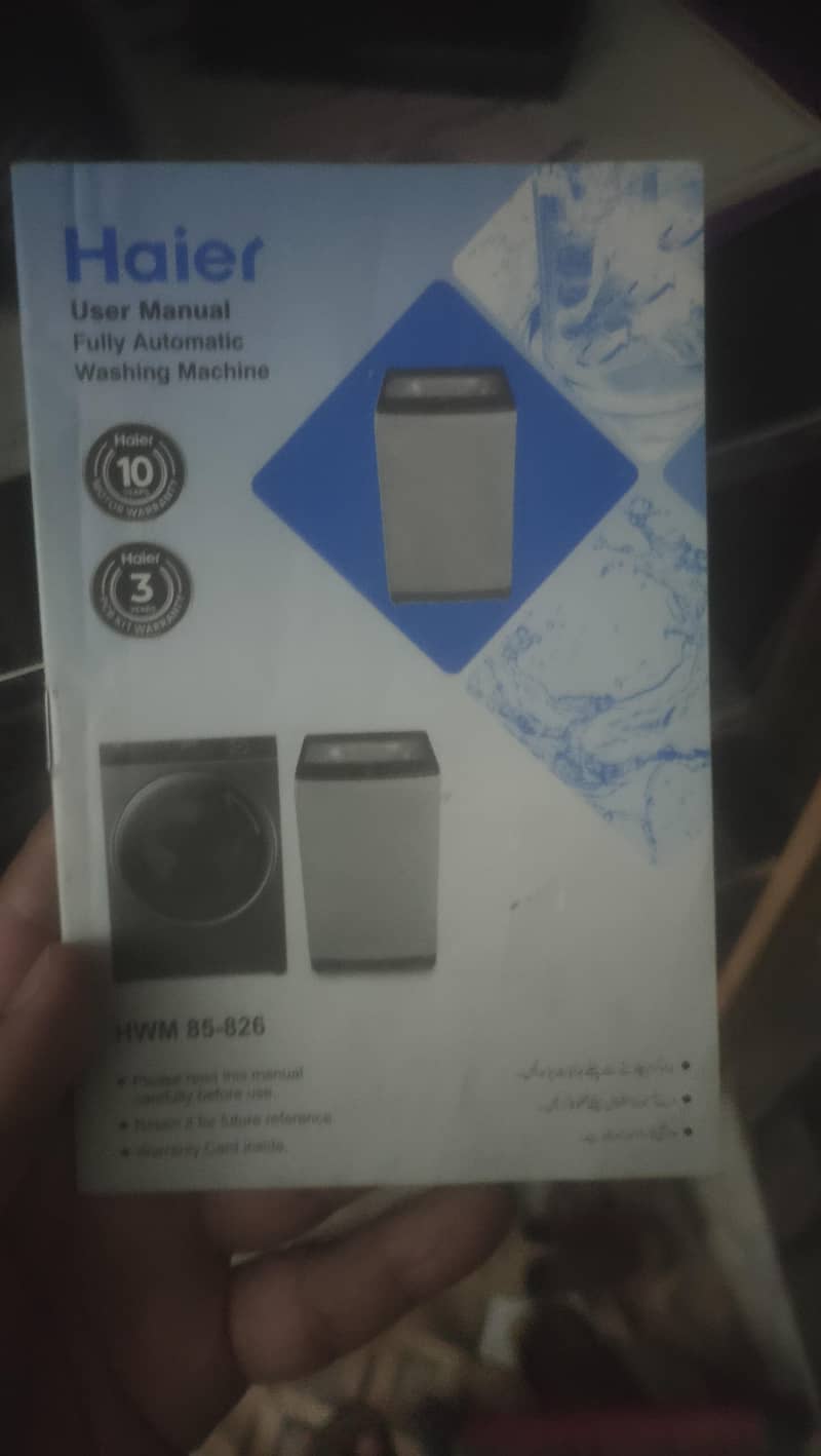 Haier machine automatic only 1