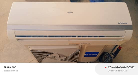 haier DC inverter. 1.5 ton . gas lock