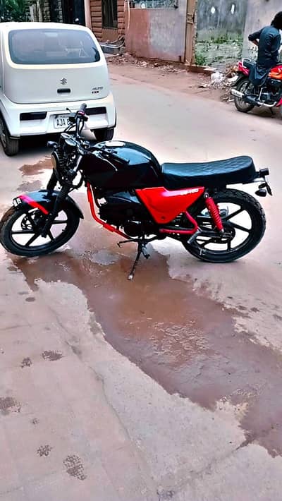 Modified Bike with self start and alloy rims