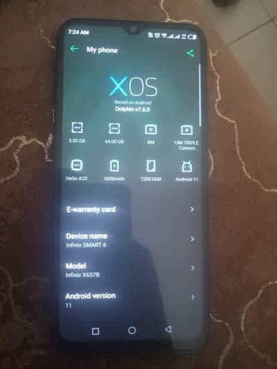 I AM SELLING MY INFINIX SMART 6 Just Glass Break