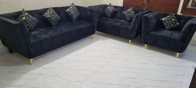 SOFA SET 3+2+1 BRAND NEW BLACK TURKISH STYLE 03281010987
