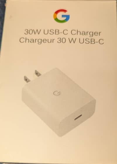 30 W google pixel fast charger with free cable
