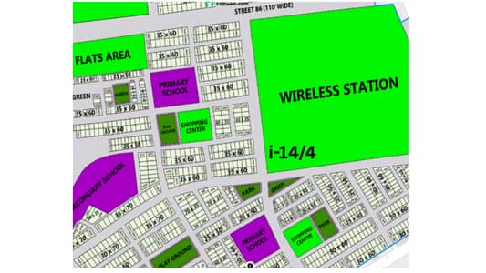 8.5-Marla (35x60/30x70)2100 sq. ft/233 sq. yd) Possession Plot Available For Sale In CDA Sector I-14/4