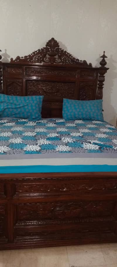 pure wooden bed