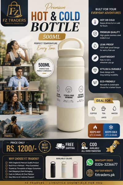 PREMIUM HOT & COLD BOTTLE 500ML
