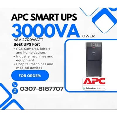 APC UPS 650VA, 750VA,1000VA,1500VA,2000VA,2.2KVA,3KVA,5KVA,6KVA,10KVA