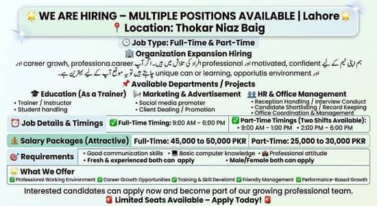For Freshers And Matric Pass Students