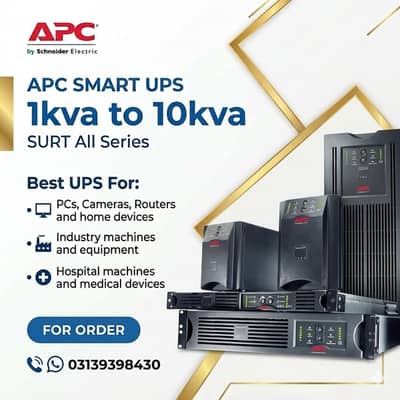 APC UPS 650VA, 750VA,1000VA,1500VA,2000VA,2.2KVA,3KVA,5KVA,6KVA,10KVA