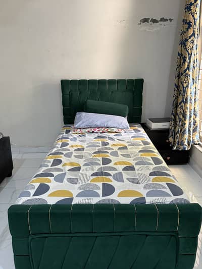 Single Bed with 2 Seater Sofa