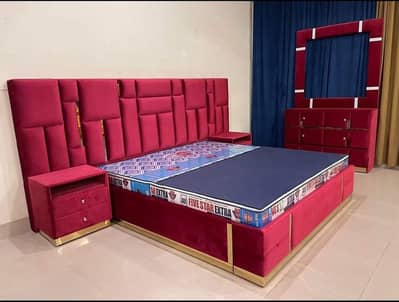 Double bed set-King size bed set-Wooden bed set-best quality bed set