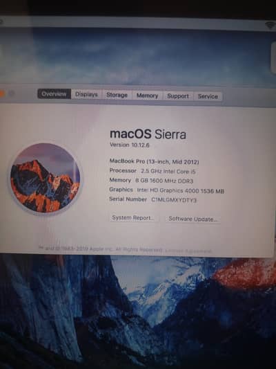 macOs sierra mid 2012