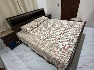 King Size Bed with side table