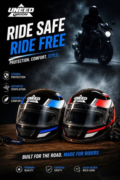 premium helmet (RED & BLUE TOUCH)