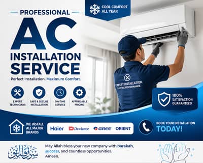 Professional AC Installation in islamabad/Bahria/DHA