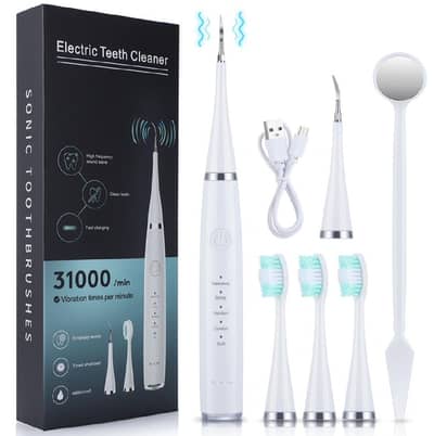 Electric Sonic Teeth Cleaner – Ghar Bethay Plaque & Tartar Remove Kare