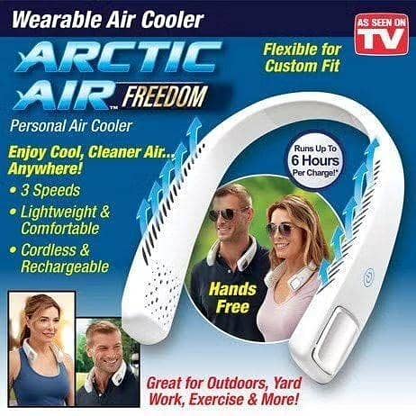 ARCTIC AIR CFM 3-SPEED PERSONAL PORTABLE EVAPORATIVE NECK COOLER FOR COOLING AREA AAFR-PD36 THE HOME DEPOT.