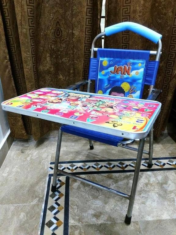 Kids Foldable & Portable Study+Eating Table & Chair Used For Multi Purpose