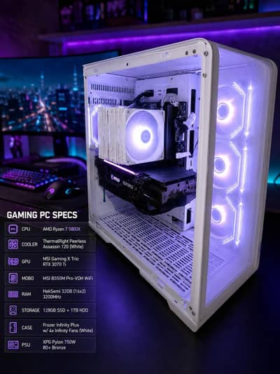 Ryzen 7 5800x RTX 3070ti 32gb ram 1tb hard msi b550m pro
