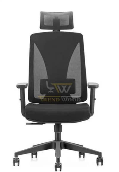 Trend Wood Ergonomic Mesh Office Chair with Adjustable Headrest