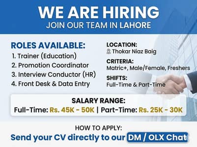 Freshers And Part Timer Also Allowed