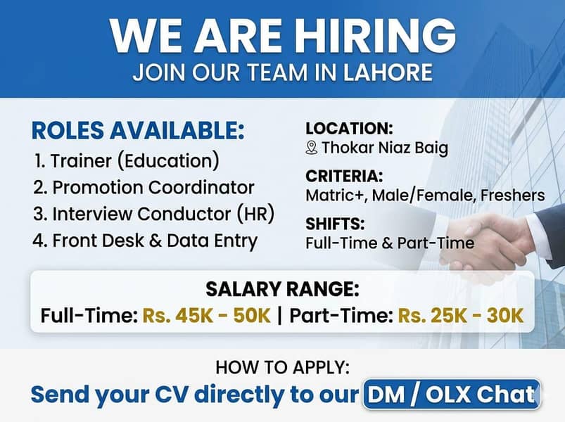 Freshers And Part Timer Also Allowed 0