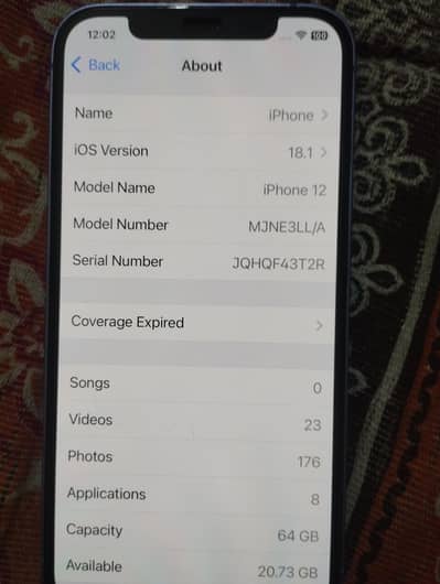 i phone 12 jv 64gb  82%health