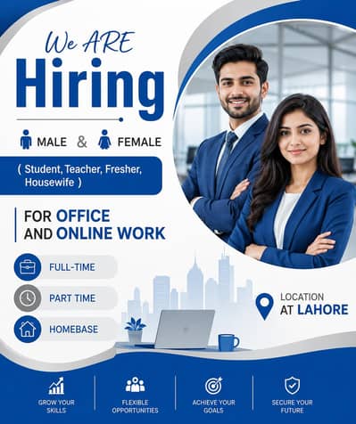 Hiring Now in Lahore.