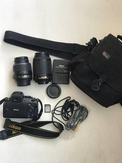 NIKON D5100 with Extra Lens 55-200