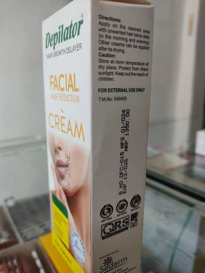 cream depilator hair reduction
