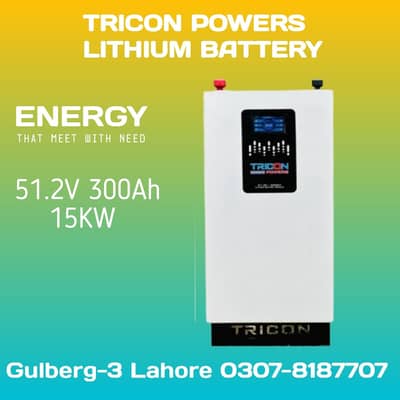 51.2v 300Ah Tricon Powers Lithium Battery