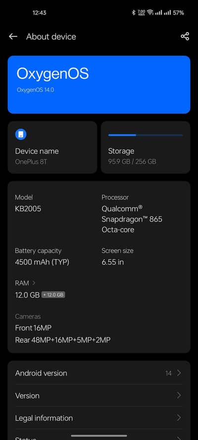Oneplus 8T 12Gb/256 Gb Dual Sim